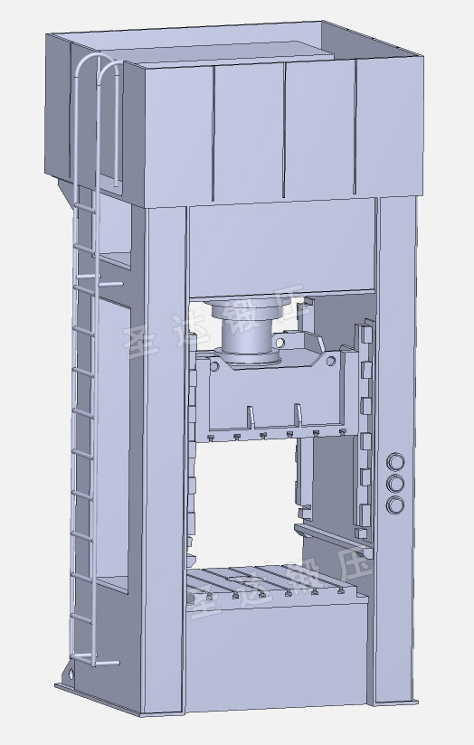 框架式液壓機(jī)3D圖 框架式液壓機(jī)3D圖